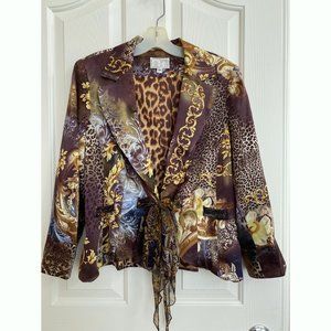 Alberto Makali Silk, Lined Jacket,  Size 14.